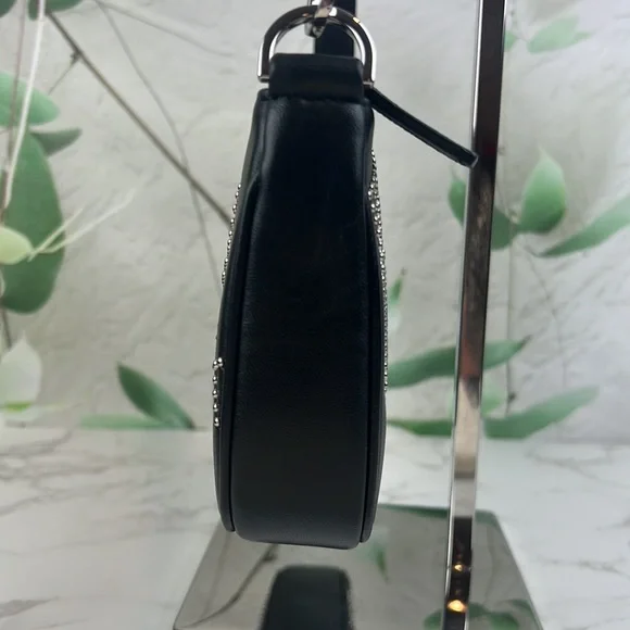 By Far Rachel Black Stud Leather Shoulder Bag - Picture 4 of 16